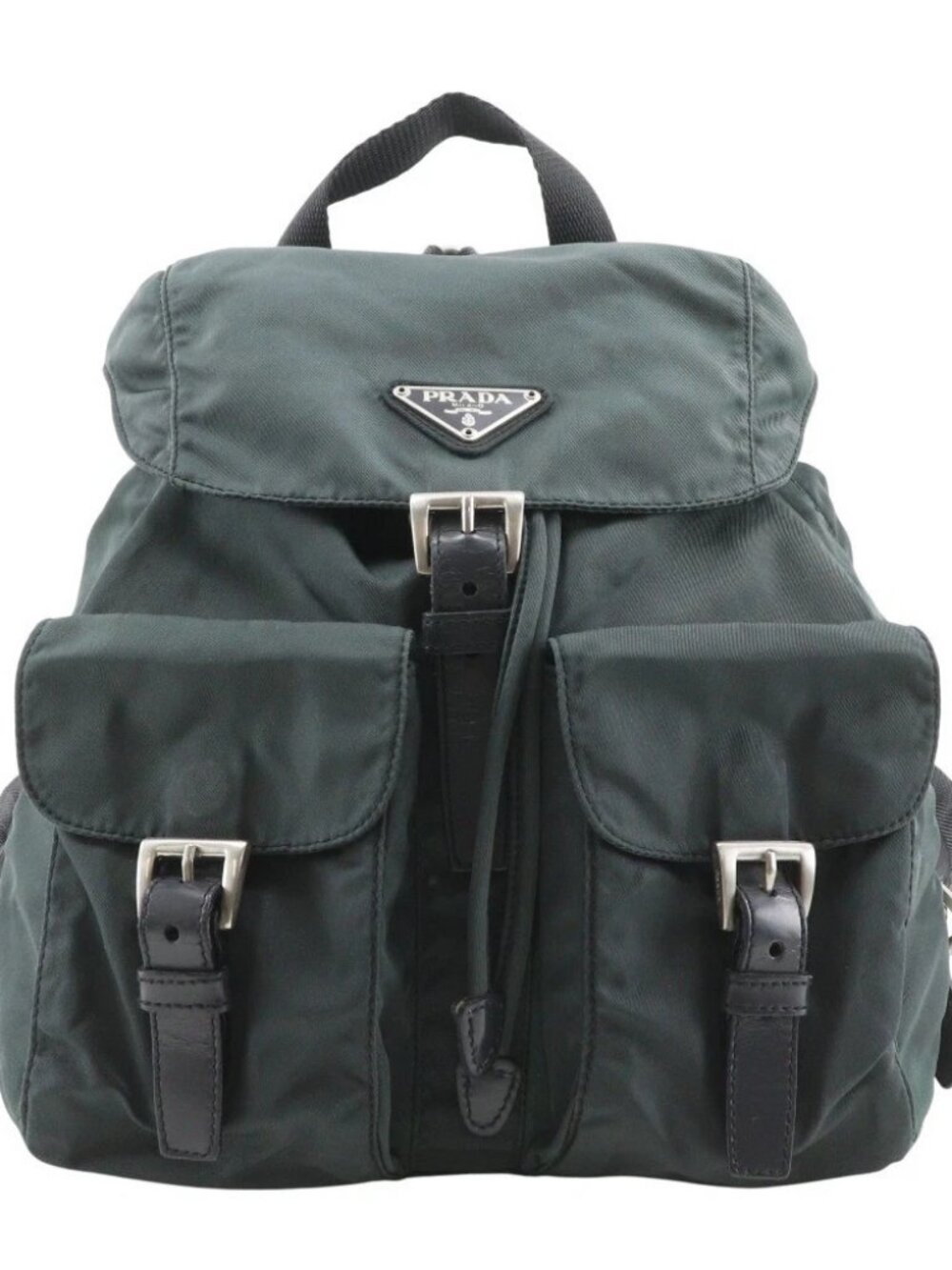 PRADA Backpack Daypack Green Nylon Women